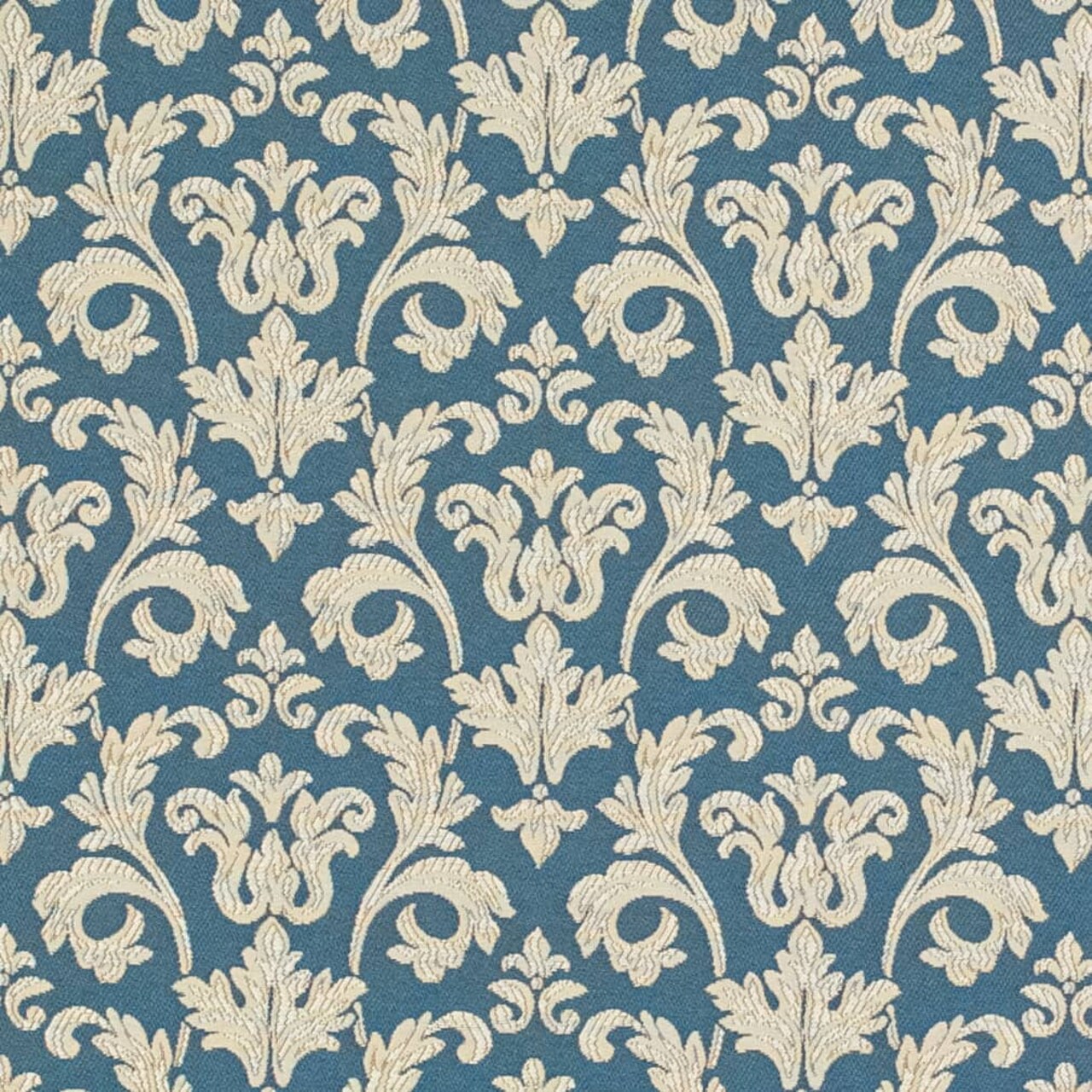Royal Belle - Blue Abstract & Geometric,Damask Upholstery Fabric 54 Inches"
